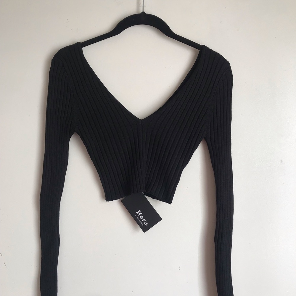 NWT Hera Collection ribbed crop top - Picture 2 of 6